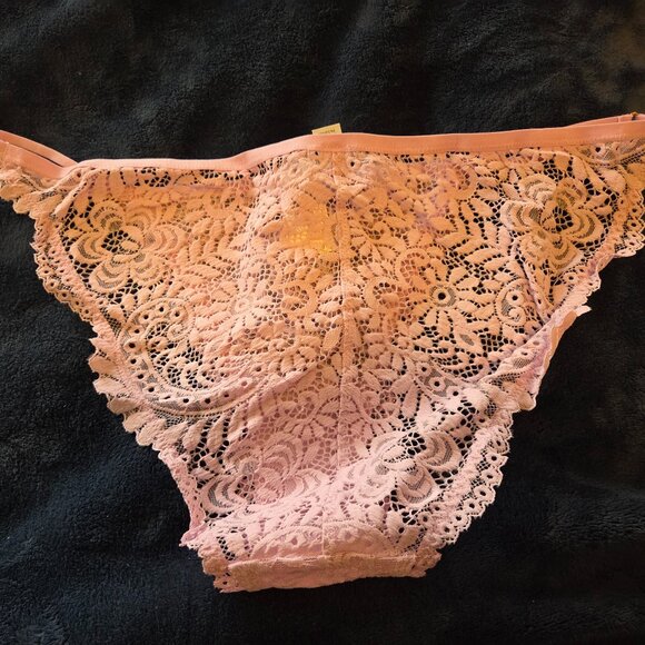 Aerie light pink lace string bikini panties size XL - Picture 2 of 3